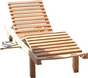 FIBULA - lettino prendisole in legno di teak