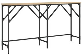 Tavolo consolle rovere sonoma 140x29x75 cm in legno multistrato