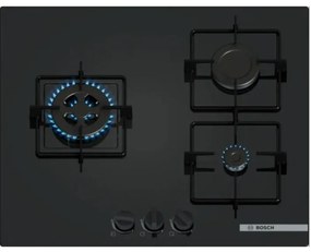 Piano cottura a gas da 60 cm con 3 fuochi, 7300 W - PNC6B6K30 - bosch