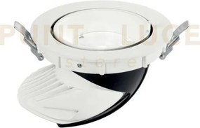Incasso led delta bianco in alluminio 20w 2600lm 4000k 9x9x12 cm.
