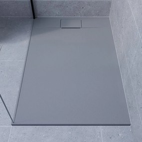Piatto doccia NEO V2 SENSEA in composito minerale di resina gelificata Grigio chiaro L 70 x L 120 x H 2.7 cm