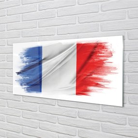 Quadro vetro acrilico Flag della Francia 100x50 cm