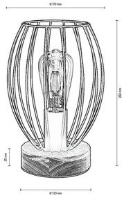 Spot-Light DO84449174 - Lampada da tavolo GUNNAR 1xE27/25W/230V rovere