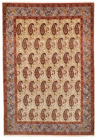 Ghom Tappeto persiano 140 x 200 Beige (Iran) Annodato A Mano