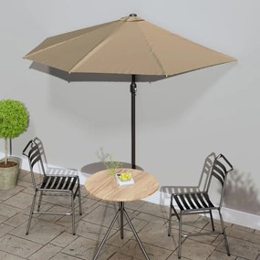 Ombrellone Da Balcone Palo İn Alluminio Talpa 270x144 Cm A Metà /