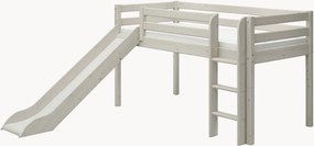 Letto alto per bambini in legno di pino con scivolo Classic