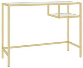 Scrivania per computer trasparente 100x36x74 cm vetro temperato