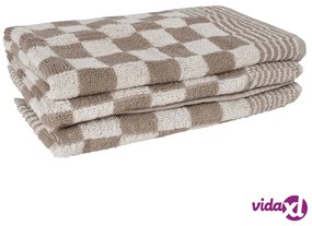 vidaXL Set Strofinacci 15 pz con Guanti Forno e Presine Cotone Grigio