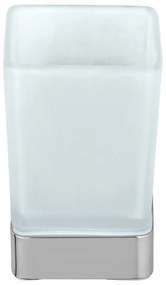 Coppa in vetro autoportante per spazzolini da denti in argento lucido Genova - Wenko