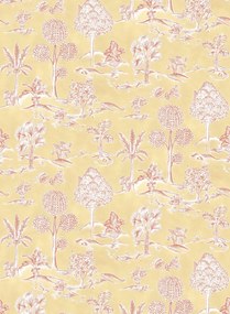 Osborne & Little Carta da parati Karuna - Dandelion/ Terracotta