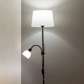 Brilagi - Lampada da terra CERIA 2 in 1 1xE27/100W/230V + 1xE14/25W nera/bianca