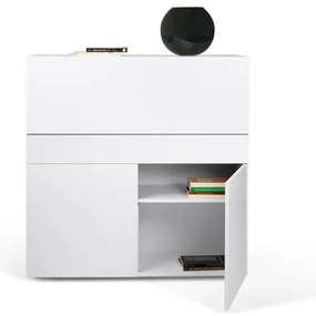 Tavolo da lavoro con piano bianco 110x42 cm Focus - TemaHome