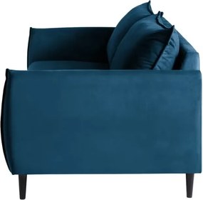 Divano blu scuro con rivestimento in velluto 203 cm Juli – Ropez