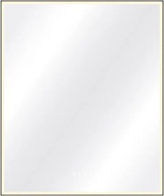 Specchio con illuminazione integrata bagno rettangolare SENSEA L 75 x H 90 x P 3.85 cm nero