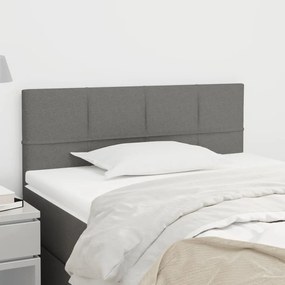 Testiera Grigio Scuro 90x5x78/88 Cm İn Tessuto /