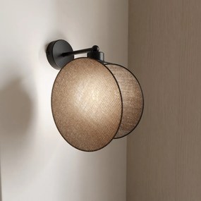 Applique da Parete in Acciaio e Tessuto MOTIF K1 E27 Colore del corpo Rattan