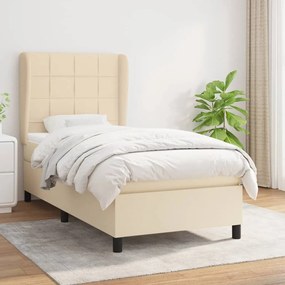 Giroletto A Molle Con Materasso Crema 100x200 Cm İn Tessuto /