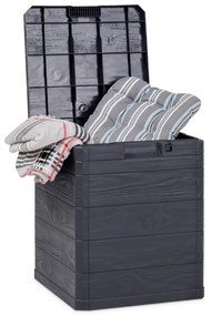 Cassetta portaoggetti da giardino grigio scuro Woodys - Toomax