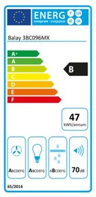 Cappa Classica Balay 3BC096MX 90 cm 590 m3/h 70 dB 220W Acciaio