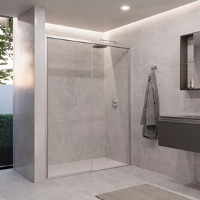 Porta doccia, L 177-181 cm x H 200 cm x SP 8 mm, profilo argento