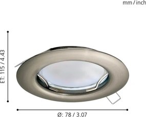 Eglo 94237 - Kit 3x faretti LED da incasso PENETO 3x GU10-LED/3W/230V