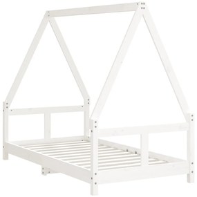 Giroletto per bambini bianco 80x160cm in legno massello di pino