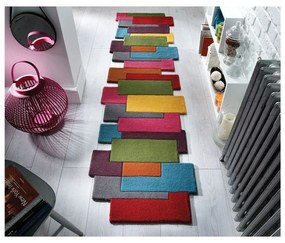 Tappeto in lana 66x300 cm Collage - Flair Rugs