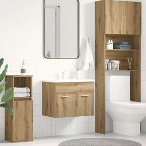 Mobile Lavabo Bagno Rovere Artigianale 60x38,5x46 Cm Truciolato /