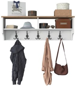 Appendiabiti a parete RANI 120x37,2 cm bianco/beige