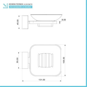 Set accessori a muro 6 pezzi in acciaio cromato e viti incluse Velvet