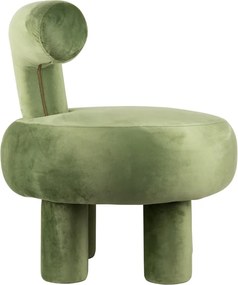 Poltrona in velluto verde chiaro Abrazo - Leitmotiv