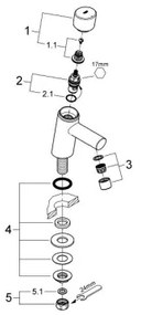 GROHE 32207001 - Miscelatore monocomando CONCETTO XS cromo lucido