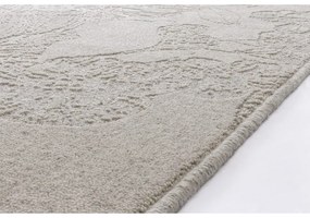 Tappeto in lana grigio chiaro 160x230 cm Arol - Agnella