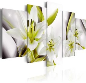 Quadro Royal Flower  Colore Grigio, Dimensioni e Misure 200x100