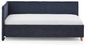 Letto da bambini con sponde blu scuro imbottito con contenitore con rete inclusa 90x200 cm Fun – Meise Möbel