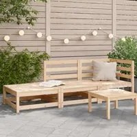 Divano da Giardino con Poggiapiedi 2 Posti Legno Massello Pinocod mxl 110287