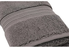 Asciugamano in cotone grigio scuro 50x30 cm Chicago - Foutastic
