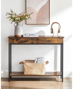 Tavolino d'appoggio LUVOR marrone/nero