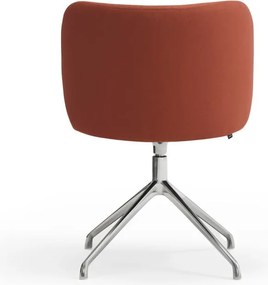 Sedia da pranzo color mattone in imbottito Mogi – Teulat