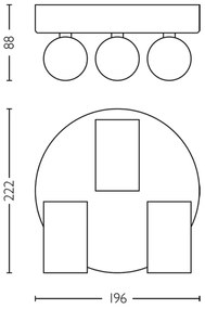Philips - Luce Spot da bagno IDRIS 3xGU10/5W/230V IP44 nero