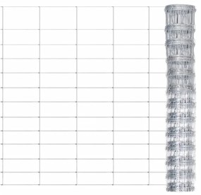 Recinzione Da Giardino İn Acciaio Zincato 50x1,25 M Argento /