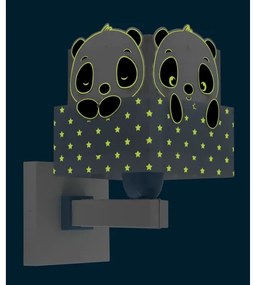Dalber 63169T - Applique per bambini PANDA 1xE27/60W/230V blu