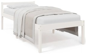 Letto per anziani bianco 90x190 cm single in legno di pino