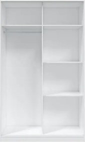 Armadio Guardaroba Appendiabiti 2 Ante Scorrevoli 120 Cm Bianco Anticato TOP121A
