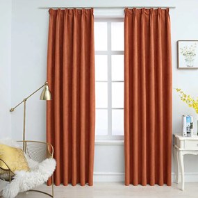 Tende Oscuranti Con Ganci 2 Pz Ruggine 140x225 Cm /