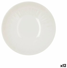 Piatto Fondo Bidasoa Romantic Ivory Ceramica Bianco (22 cm) (12 Unità)