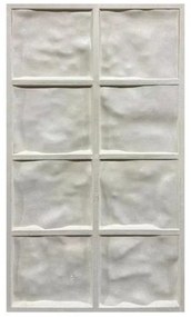 Pannello decorativo effetto roccia pietra 3D set 10 pz 7,2 mt2 rivestimento murale in PU 120 x 60 x 3 Bianco Leccese