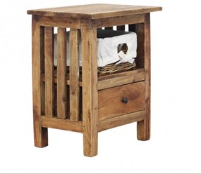 Mobiletto ALEC - Comodino in Legno Riciclato Marrone 40x30x51cm