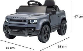 Macchina Elettrica per Bambini Licenza Land Rover Defender Small 12V con Telecomando Grigio...