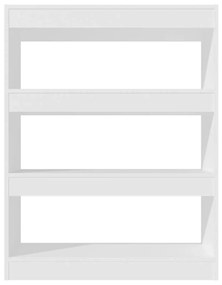 Libreria/divisorio bianco 80x30x103 cm in legno multistrato